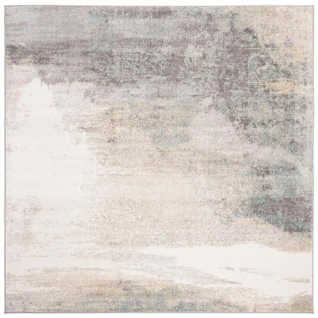 Tiberius Grey/Beige Rug Trent Austin Design Rug Size: Square 200cm on Productcaster.