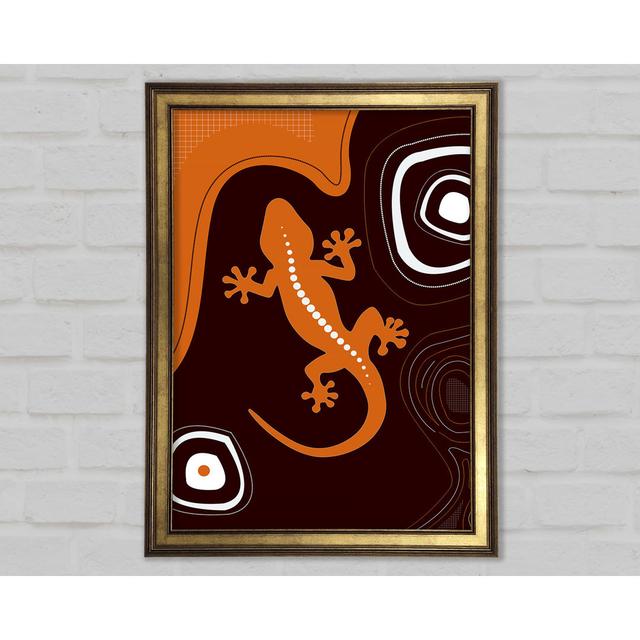 Aboriginal Lizard 3 - Single Picture Frame Art Prints Rosalind Wheeler Size: 84.1cm H x 59.7cm W x 1.5cm D on Productcaster.