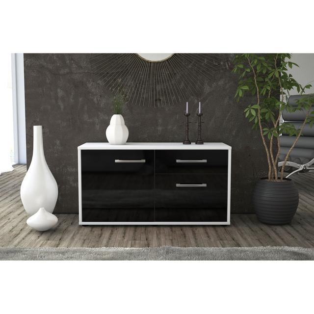 Almirka TV stand, color: pine/white, free -standing/metal handles, size: 92 x 49 x 35cm Latitude Run Colour: Black/White on Productcaster.