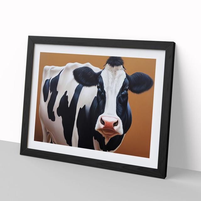 The Attractive Cow - Picture Frame Graphic Art Brambly Cottage Size: 25cm H x 34cm W x 2cm D, Frame Colour: Black on Productcaster.