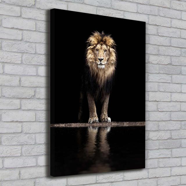 Portrait of a Lion - Wrapped Canvas Art Prints Brayden Studio on Productcaster.