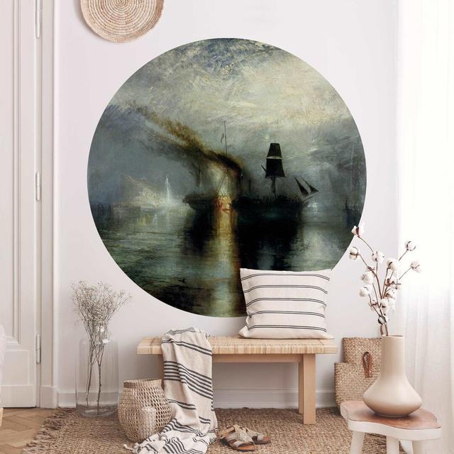 Esai Matte Peel & Stick Mural Longshore Tides Size: 122cm L x 122cm W on Productcaster.