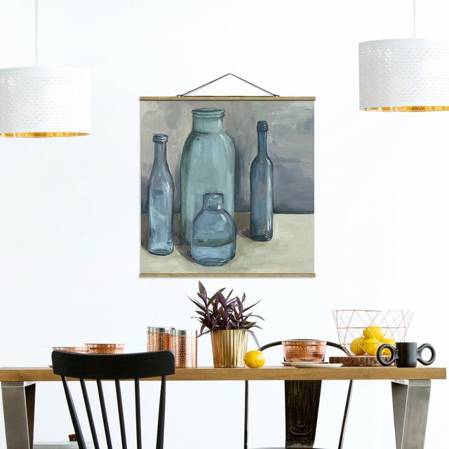 Still Life with Glass Bottles II - Painting Print Rosalind Wheeler Size: 80cm H x 80cm W x 0.3cm D on Productcaster.