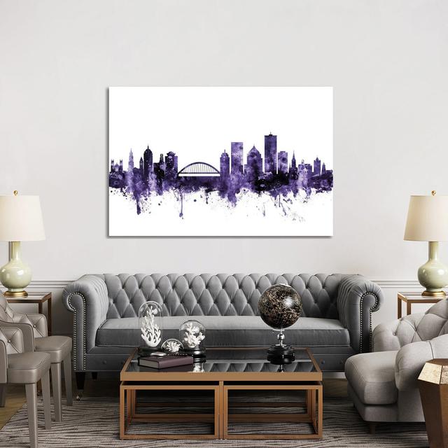 Rochester, New York Skyline by Michael Tompsett - Wrapped Canvas Print Brayden Studio Size: 101.6cm H x 152.4cm W x 3.81cm D on Productcaster.