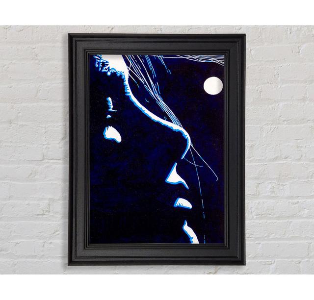 Woman By The Moonlit Night Framed Print Ivy Bronx Size: 84.1cm H x 59.7cm W on Productcaster.