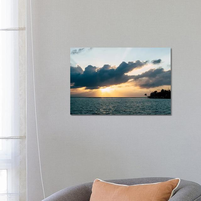 Island Sunset by Alex Tonetti - Wrapped Canvas Photograph House of Hampton Size: 45.72cm H x 66.04cm W x 1.905cm D on Productcaster.