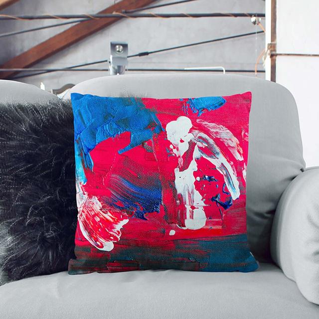 Abstract Square Throw Cushion East Urban Home Backing Colour: Stone, Size: 55 x 55 cm on Productcaster.