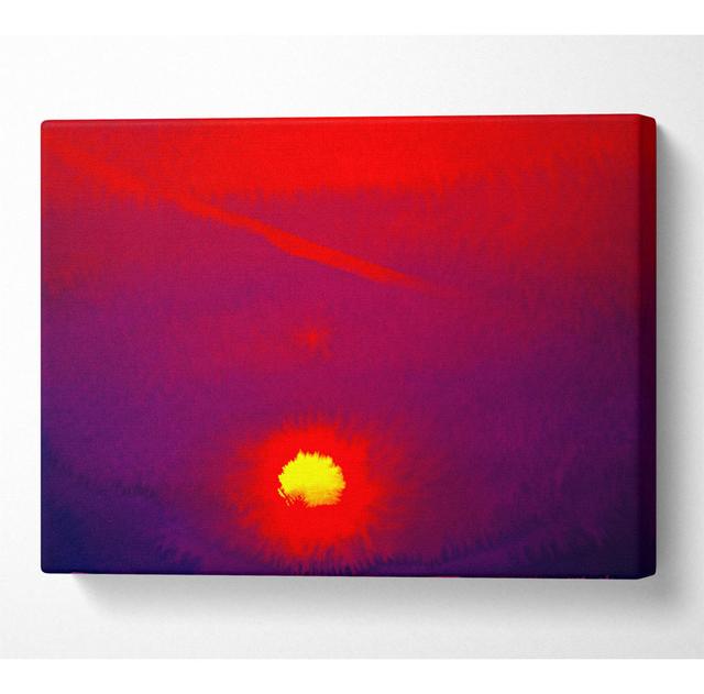 The Glow Of The Red Sun - Wrapped Canvas Art Prints Metro Lane Size: 35.6cm H x 50.8cm W x 10cm D on Productcaster.