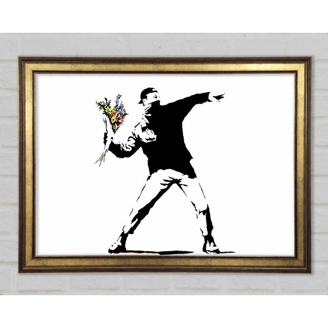 Flower Thrower White - Single Picture Frame Art Prints Rosalind Wheeler Size: 21cm H x 29.7cm W x 1.5cm D on Productcaster.