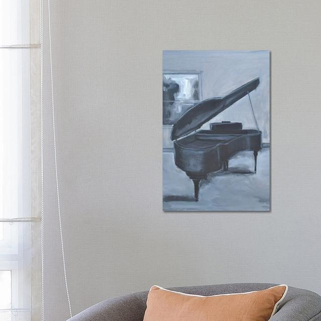 Blue Piano by Allayn Stevens - Wrapped Canvas Painting Rosalind Wheeler Size: 66.04cm H x 45.72cm W x 1.91cm D on Productcaster.