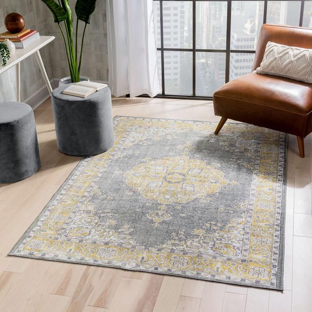 Runner Nile Southwestern Machine Woven Yellow Area Rug Well Woven Rug Size: Rectangle 152 x 214cm on Productcaster.