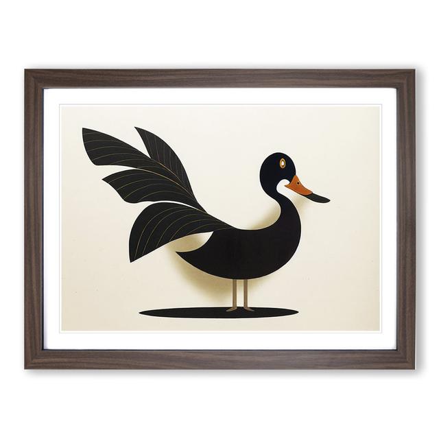 Beaming Duck - Picture Frame Graphic Art Brambly Cottage Format: Walnut, Size: 34cm H x 46cm W x 2cm D on Productcaster.