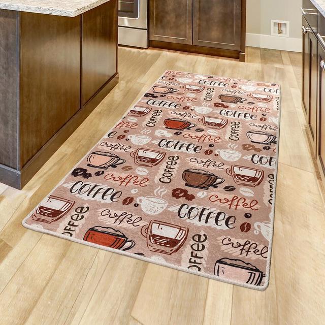 Ranshaw Cup of Coffee Shaggy Brown Rug August Grove Rug Size: Rectangle 119 x 178cm on Productcaster.