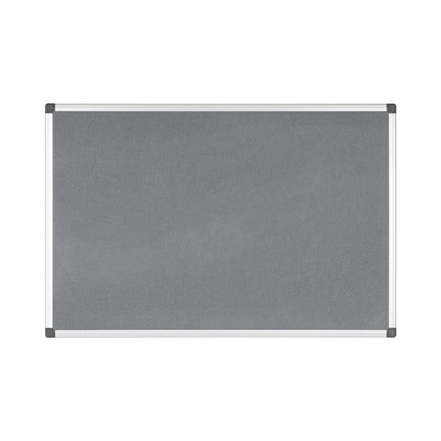 Maya Felt Wall Mounted Bulletin Board Inbox Zero Surface Colour: Grey, Size: 120cm H x 180cm L x 1.5cm D on Productcaster.