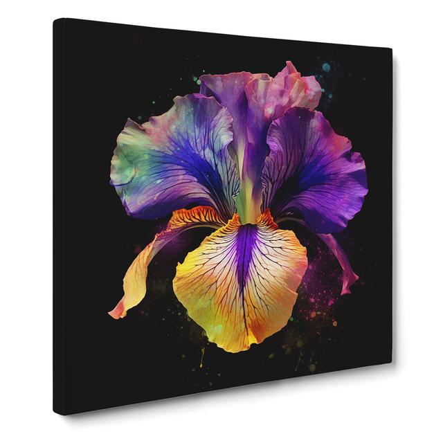 Iris Flower Digital Art - Print Marlow Home Co. Size: 50cm H x 50cm W x 3cm D on Productcaster.