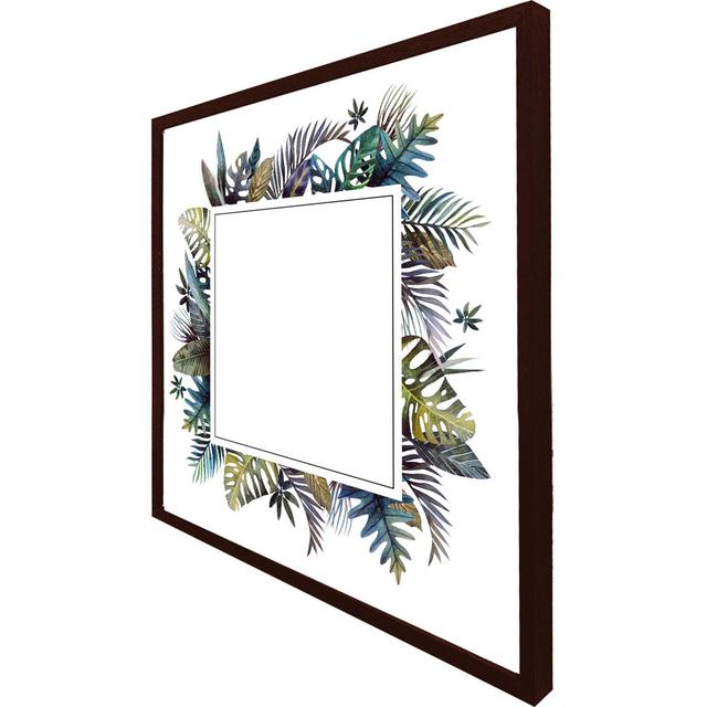 Addiline Square Tropical Border - Print 17 Stories Format: Brown Framed, Size: 31cm H x 31cm W x 4cm D on Productcaster.