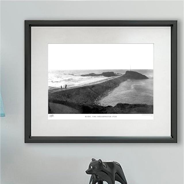 'Bude, the Breakwater 1920' - Picture Frame Photograph Print on Paper The Francis Frith Collection Size: 40cm H x 50cm W x 2.3cm D on Productcaster.