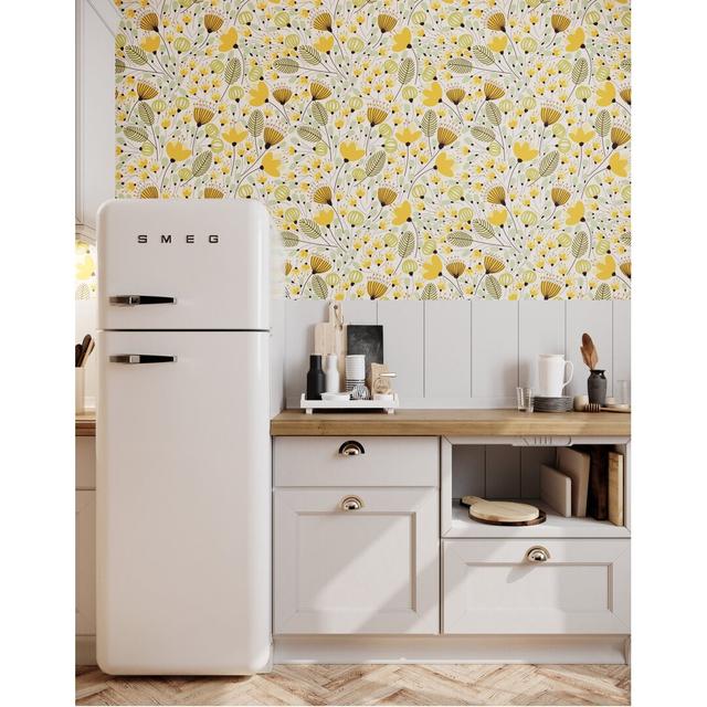 Chasewych 7m x 75cm Wallpaper Roll Rosalind Wheeler Colour: Yellow on Productcaster.