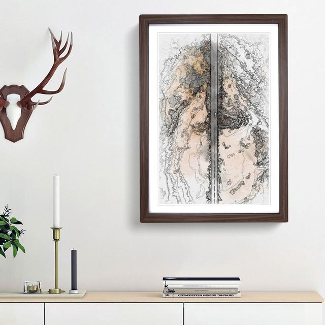 All Alone in the Desert in Abstract - Picture Frame Graphic Art Print East Urban Home Frame Option: Walnut Framed, Size: 36cm H x 27cm W x 2cm D on Productcaster.