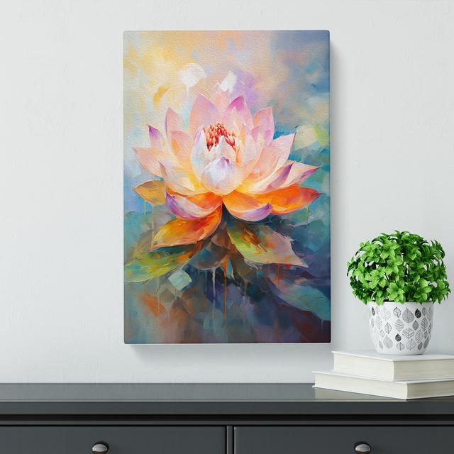 Lotus Flower Gestural No.2 - No Frame Art Prints Latitude Vive Size: 60cm H x 40cm W x 3cm D on Productcaster.