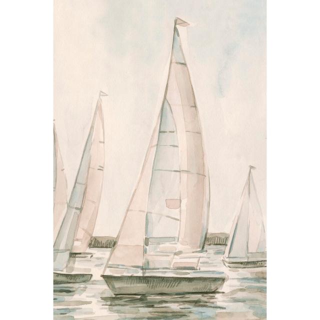 Sail Scribble I by Emma Caroline - Wrapped Canvas Painting Longshore Tides Size: 76cm H x 51cm W on Productcaster.