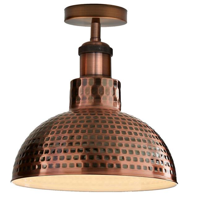 Kari 1-Light 26cm Semi Flush Mount Borough Wharf Fixture Finish: Copper on Productcaster.