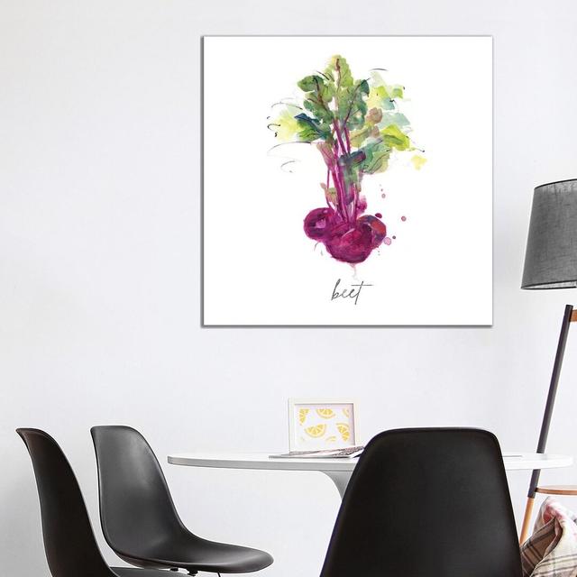 Sketch Kitchen Beet by Sally Swatland - Wrapped Canvas Gallery-Wrapped Canvas Giclée Brambly Cottage Size: 93.98cm H x 93.98cm W x 3.81cm D on Productcaster.