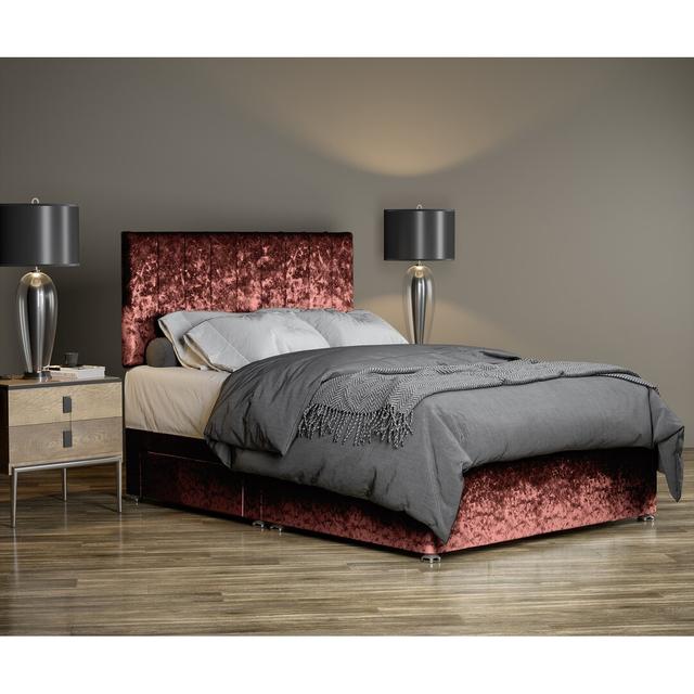 Canadice Divan Bed Base 17 Stories Colour: Mulberry, Size: Double (4'6) on Productcaster.