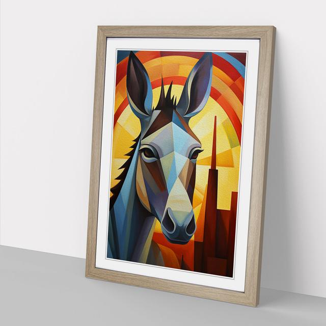 Donkey Art Deco No.2 - Print Brambly Cottage Format: Oak Framed, Size: 46cm H x 34cm W on Productcaster.