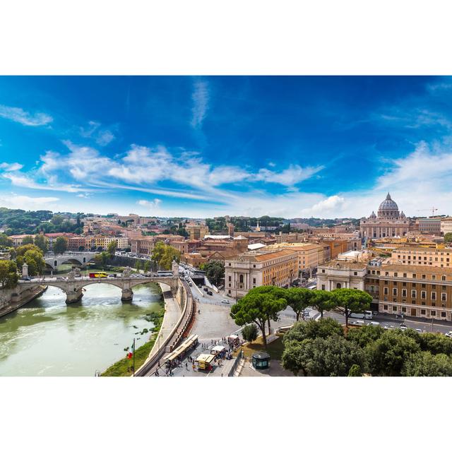 Panoramic Aerial View of Rome by Bloodua - Wrapped Canvas Photograph 17 Stories Size: 61cm H x 91cm W on Productcaster.