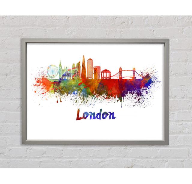 Rainbow London Splash 2 - Einzelner Bilderrahmen Kunstdrucke auf Leinwand Bright Star Größe: 84,1 cm H x 118,9 cm B x 3,3 cm T on Productcaster.