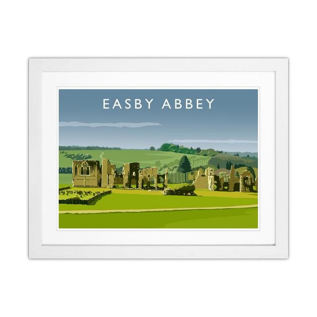 Easby Abbey by Richard O'Neill - Print Corrigan Studio Format: White Framed, Size: 33.5cm H x 43.5cm W x 3cm D on Productcaster.