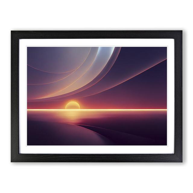 Modern Sunset Vol.1 Abstract House of Hampton Format: Black Framed, Size: 46cm H x 64cm W x 2cm D on Productcaster.