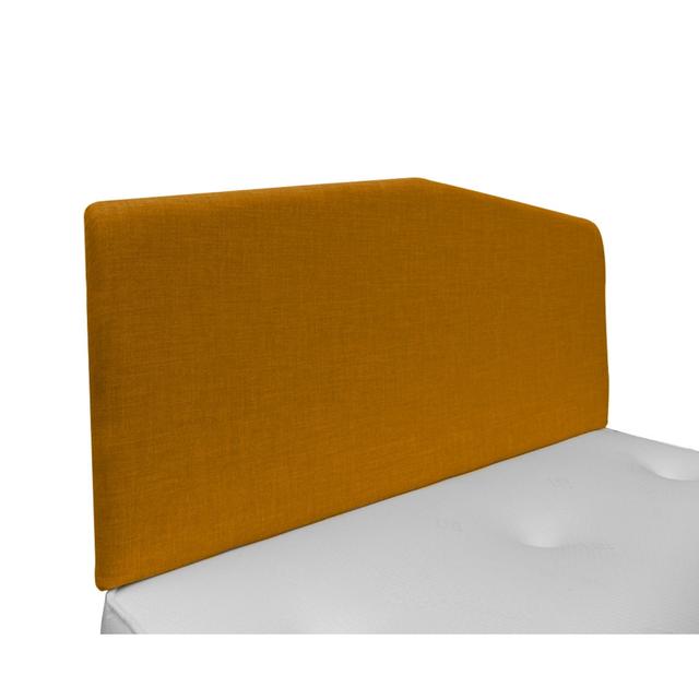 Burchett Upholstered Headboard 17 Stories Size: Super King (6'), Upholstery: Plush Velvet, Colour: Mustard on Productcaster.