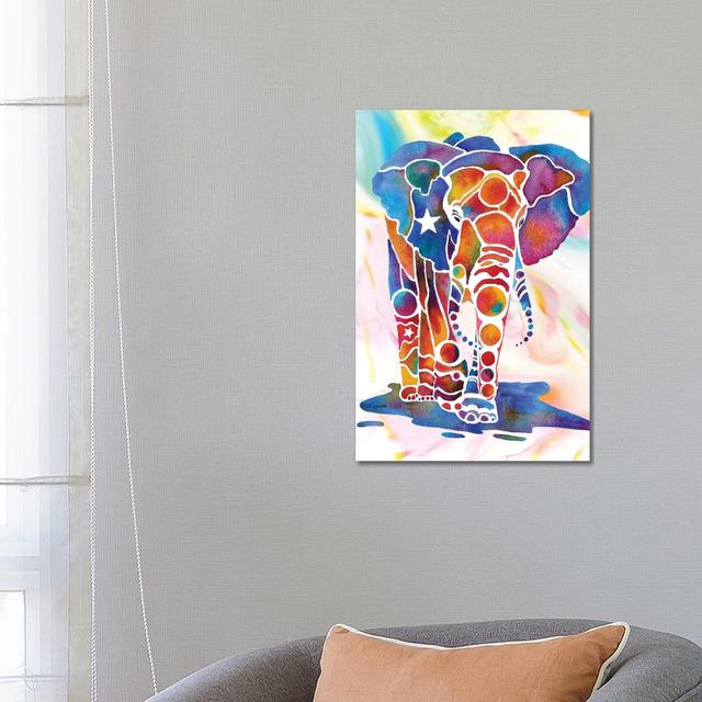 Elephant II by Jo Lynch - Wrapped Canvas Print Latitude Vive Size: 66.04cm H x 45.72cm W x 1.905cm D on Productcaster.