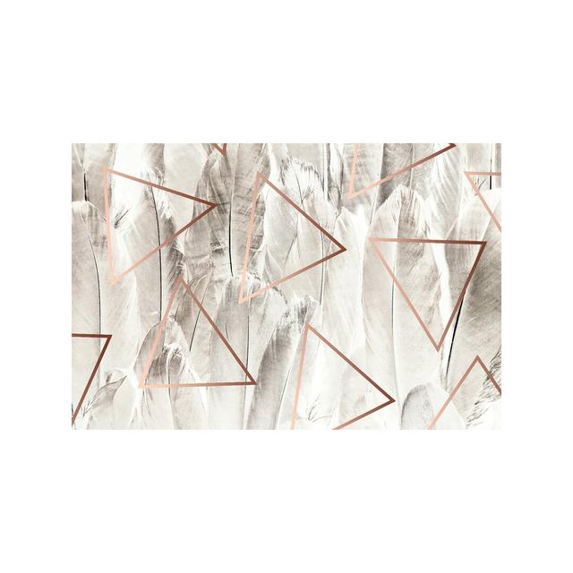 'Copper Feathers' Graphic Art on Wrapped Canvas East Urban Home Size: 66.04cm H x 101.6cm W x 3.81cm D on Productcaster.