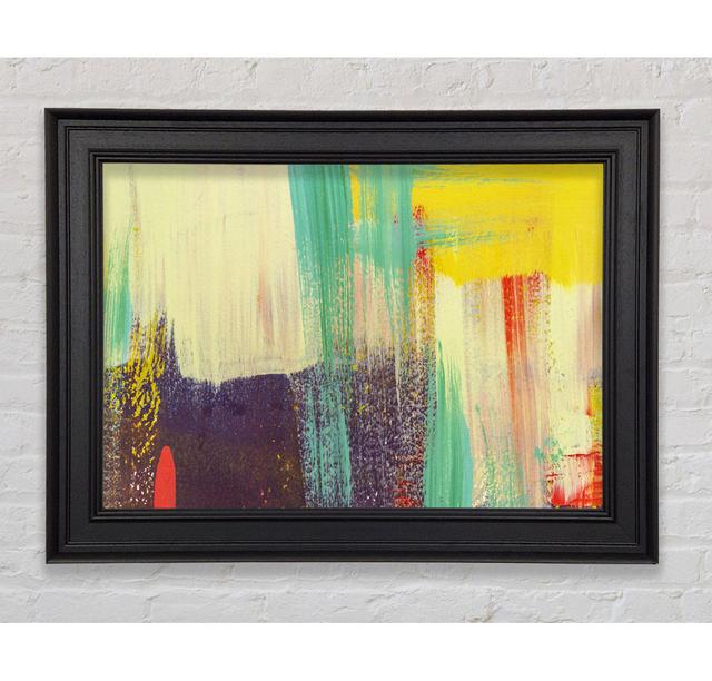 Thick Coloured Brush Strokes Framed Print Ivy Bronx Size: 59.7cm H x 84.1cm W x 8cm D on Productcaster.