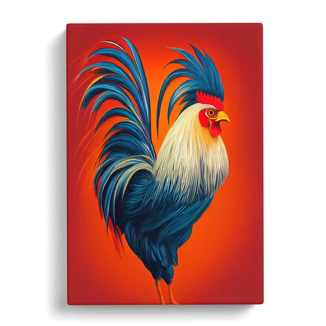 Springport Rooster Digital Art - Wrapped Canvas Graphic Art Brambly Cottage Size: 76cm H x 50cm W on Productcaster.