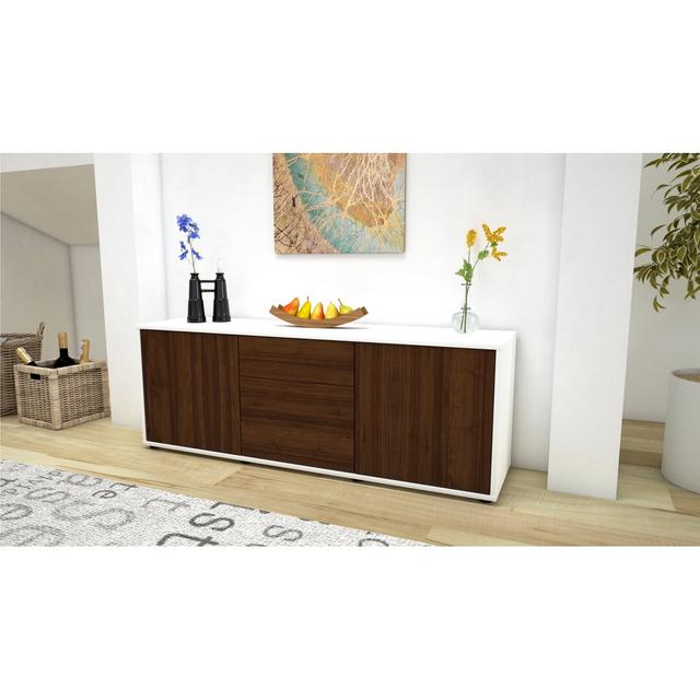 Wymore TV Stand for TVs up to 60" Brayden Studio Colour: Walnut / Matte White on Productcaster.