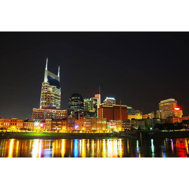 Nashville Cityscape In The Night - Wrapped Canvas Print Latitude Run Size: 61cm H x 91cm W x 3.8cm D on Productcaster.