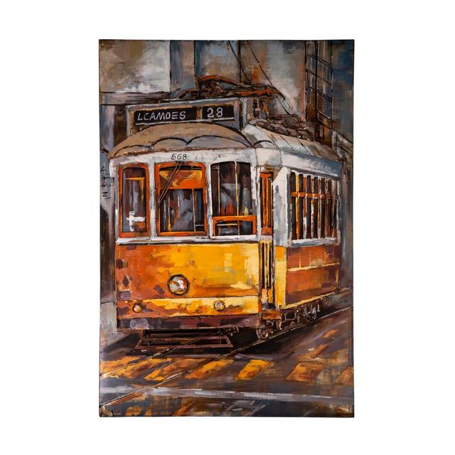 Loft Decor Trains Tramways Painting Print on Wood East Urban Home on Productcaster.