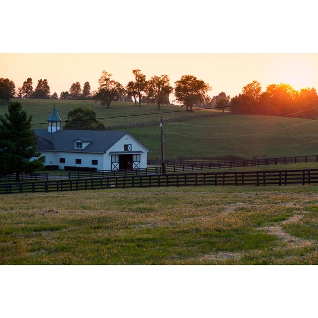 Horse Farm Sunset by Alexeys - Wrapped Canvas Photograph 17 Stories Size: 61cm H x 91cm W on Productcaster.