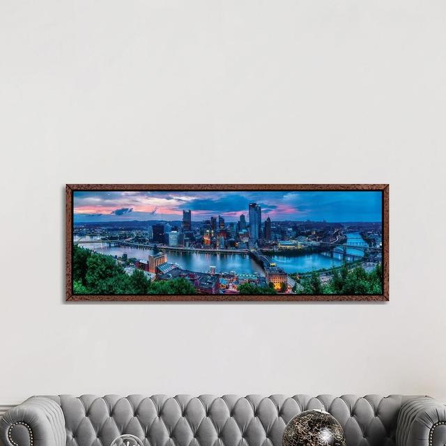 Skyline Panorama of Pittsburgh Viewed from Mount Washington by George Oze - Panoramic Photograph Print on Canvas Ebern Designs Size: 50.8cm H x 152.4c on Productcaster.