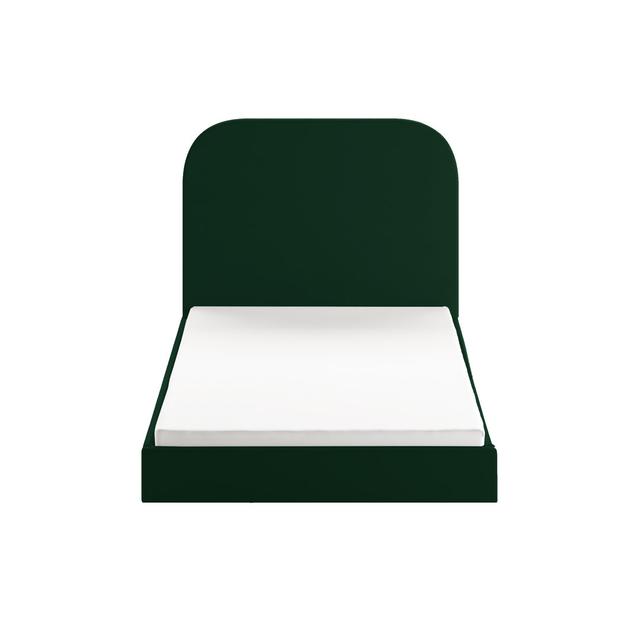 Plum Upholstered Storage Bed Happy Barok Size: European Single (90 x 200 cm), Upholstery: Green on Productcaster.