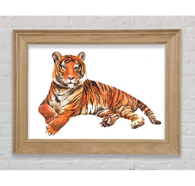 Tiger Laying Down - Single Picture Frame Art Prints Bright Star Size: 29.7cm H x 42cm W x 8cm D on Productcaster.