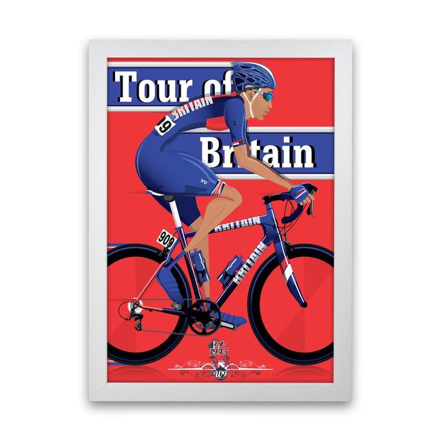 Tour De Britain - Single Picture Frame Print 17 Stories Frame Option: White Framed, Size: 30cm H x 21cm W x 3cm D on Productcaster.