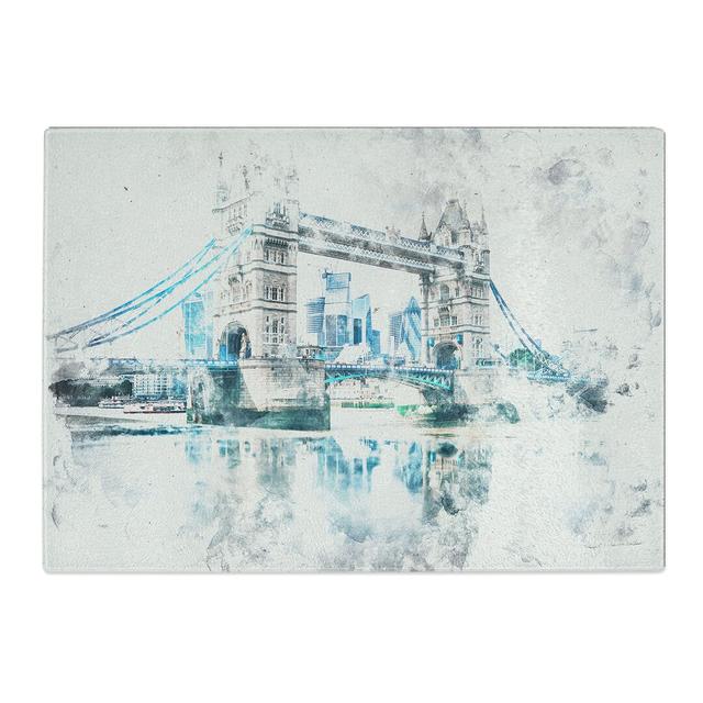 Tempered Glass London Bridge Chopping Board East Urban Home Size: 20 cm x 28.5 cm on Productcaster.