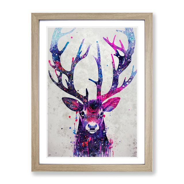 XV1022-4168X Stag Painted No.1 - Picture Frame Graphic Art Alpen Home Size: 46cm H x 34cm W x 2cm D, Format: Oak on Productcaster.