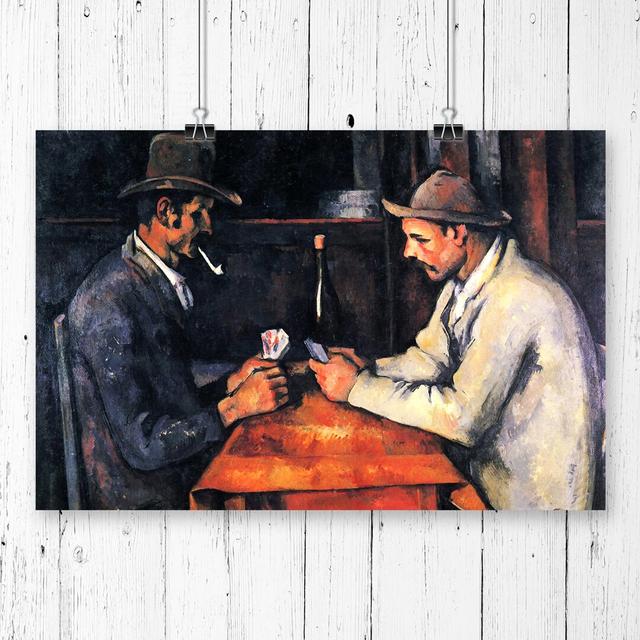 'The Card Players' by Paul Cezanne Painting Print East Urban Home Size: 29.7 x 42cm on Productcaster.