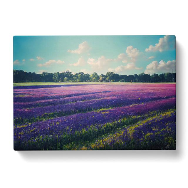 Unbeatable Bluebell Field - Wrapped Canvas Photograph ClassicLiving Size: 40cm H x 60cm W x 3cm D on Productcaster.